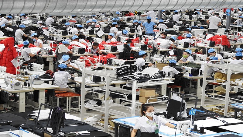 Viet Sun Ninh Thuan Investment Company Limited (Thanh Hai Industrial Park) produces a sewing line that meets international standards.
