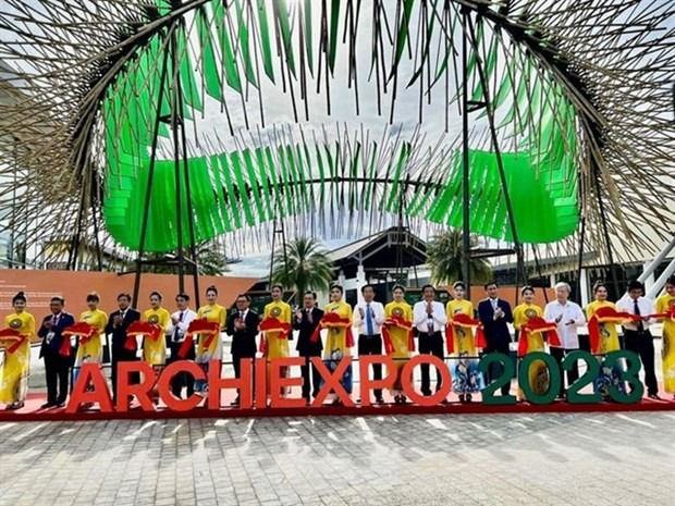 Delegates at the first national Architecture Expo 2023 on September 8. (Photo: VNA)