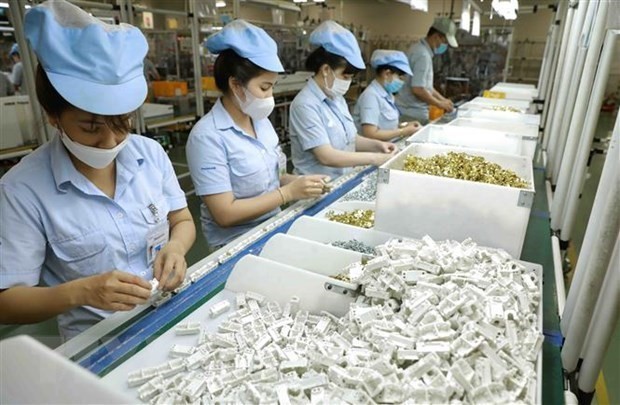 Manufacturing household electrical appliances at a plant in the Vietnam-Singapore Industrial Park in Tan Uyen town, Binh Duong province. (Photo: VNA)