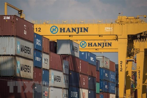 Containers of goods at the RoK's Hanjin Incheon Port (Photo: AFP/VNA)