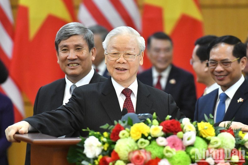 Party General Secretary speaks at the event. (Photo: NDO/Dang Khoa)