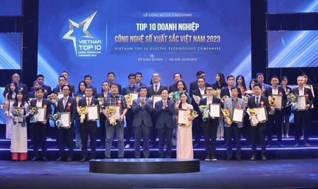 Outstanding digital technology companies honoured (Photo: VNA)
