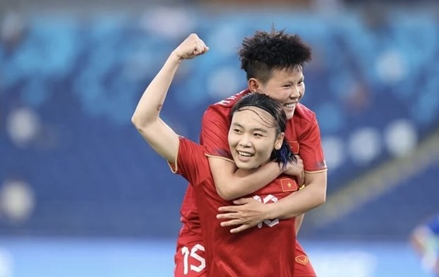 Vietnamese players cheer for their victory (Photo: vtc.vn)
