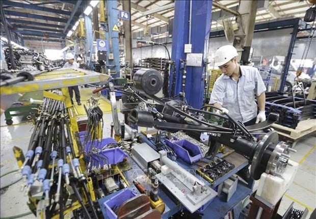 Hanoi’s Industrial Production Index (IIP) in September rose by 0.7% from the previous month. (Photo: VNA)