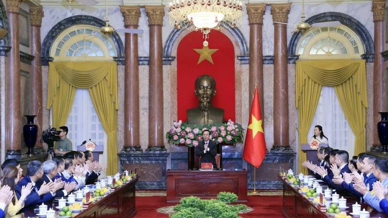 President Vo Van Thuong receives a delegation from the General Council of Agriculture and Rural Development of Vietnam.