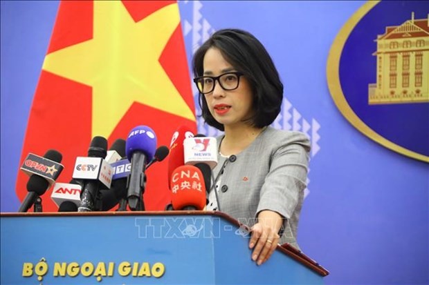 Spokeswoman of the Ministry of Foreign Affairs Pham Thu Hang ̣(Photo: VNA)