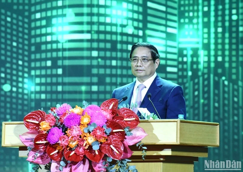 PM Pham Minh Chinh speaks at the ceremony.