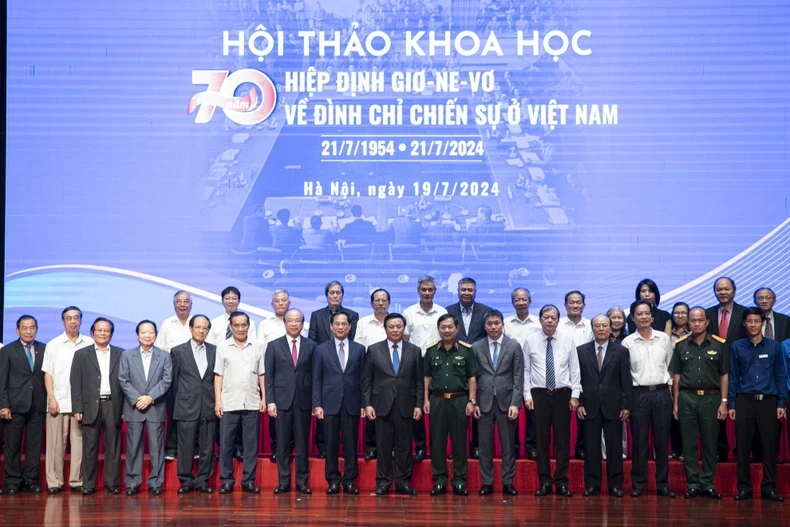 Delegates pose for a group photo at the event.