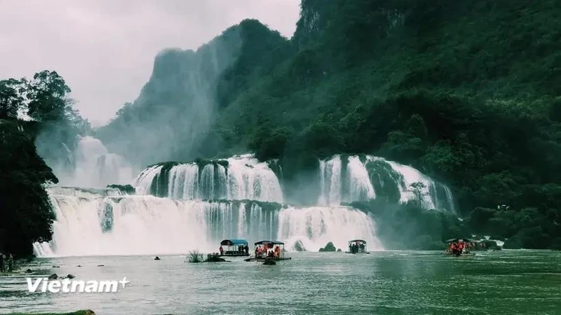 A corner of the Ban Gioc Waterfall Tourism Site in Cao Bang province (Photo: VNA)