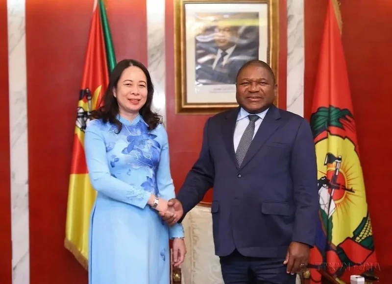 Vice President Vo Thi Anh Xuan meets with Mozambican President Filipe Nyusi during her official visit to Mozambique on September 12, 2023. (Photo: VNA)