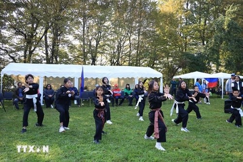 Martial arts performance at the event