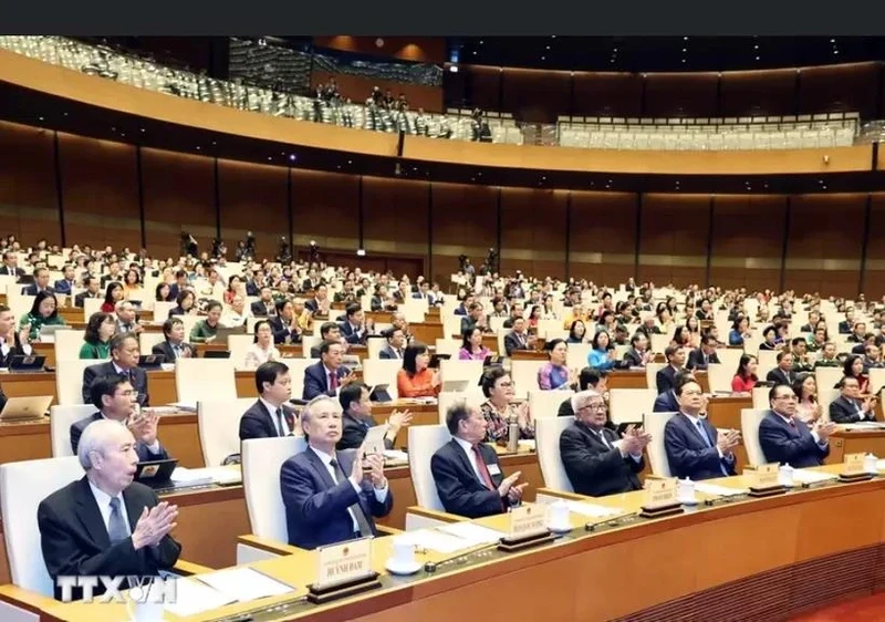 Delegates at the 15th National Assembly's eighth session. (Photo: VNA)