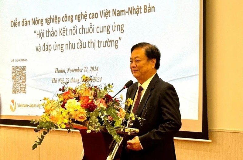 MARD Minister Le Minh Hoan speaks at the event (Photo: VOV)