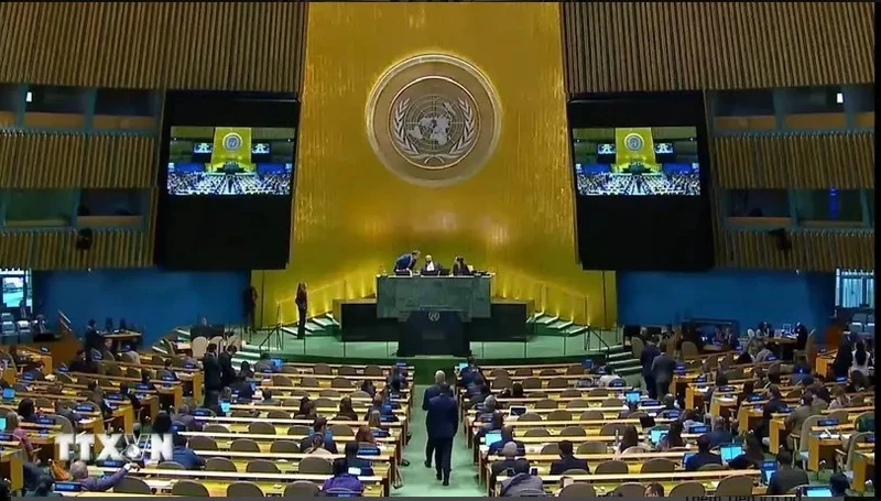 Vietnam is re-elected to the UNCITRAL on November 20 with 175 approval votes out of 183. (Photo: VNA)