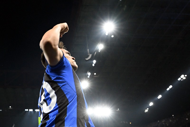 Inter Milan's Lautaro Martinez celebrates scoring their first goal - Champions League - Semi Final - Second Leg - Inter Milan v AC Milan - San Siro, Milan, Italy - May 16, 2023. (Photo: Reuters)