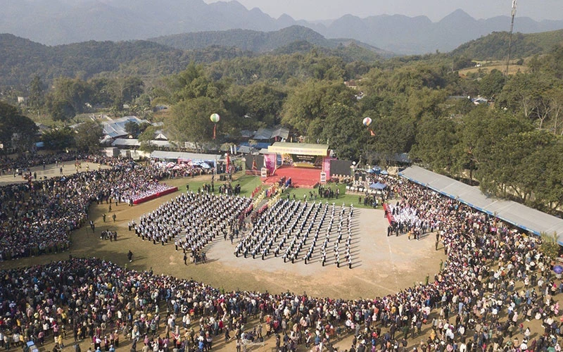 ‘Khai ha”, one of the four major festivals of the Muong ethnic people, was recognised as a national intangible cultural heritage. (Photo: TRONG DAT)
