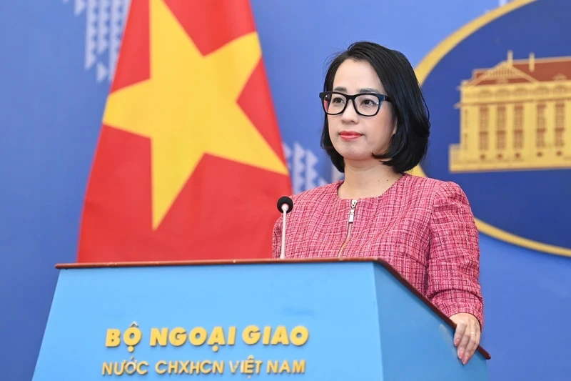 Spokeswoman of the Ministry of Foreign Affairs Pham Thu Hang. 