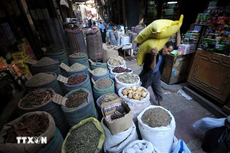 Grains for sale at a market in Cairo, Egypt. (Photo: AFP/VNA)