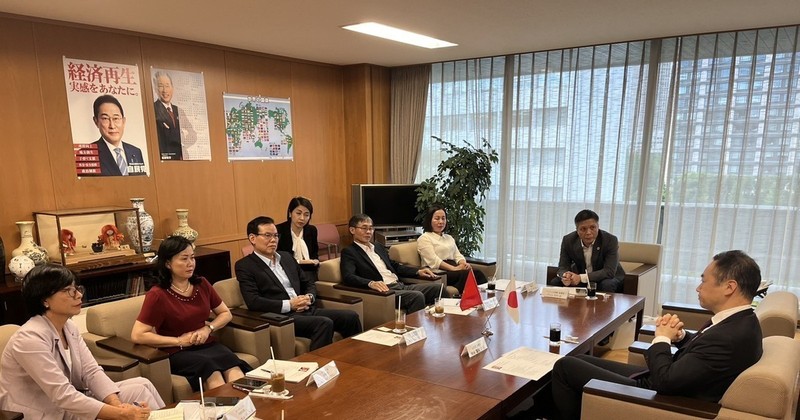 A delegation from the Party Central Committee’s Mass Mobilisation Commission met with representatives of ruling Liberal Democratic Party (LDP) of Japan. (Photo: VNA)