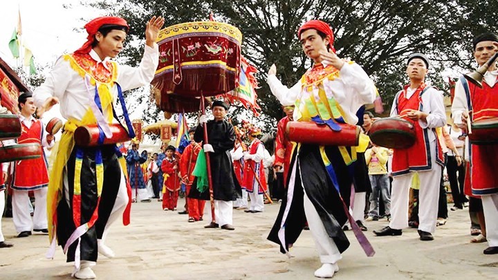 A traditional dance from Trieu Khuc Village (Hanoi). (Photo: LE BICH)