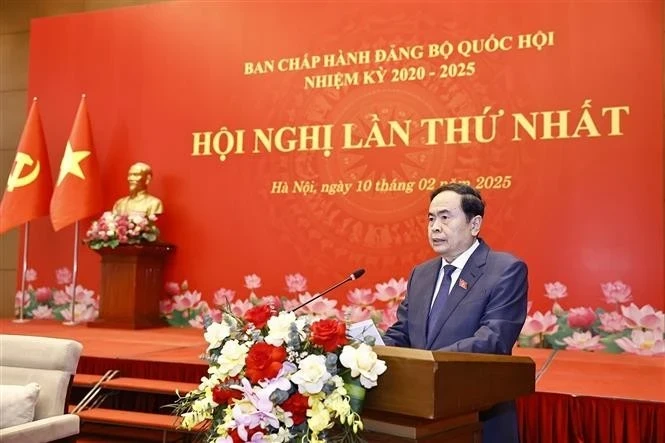 NA Chairman Tran Thanh Man speaks at the first meeting of the NA Party Committee for the 2020-2025 tenure in Hanoi on February 10. (Photo: VNA) 