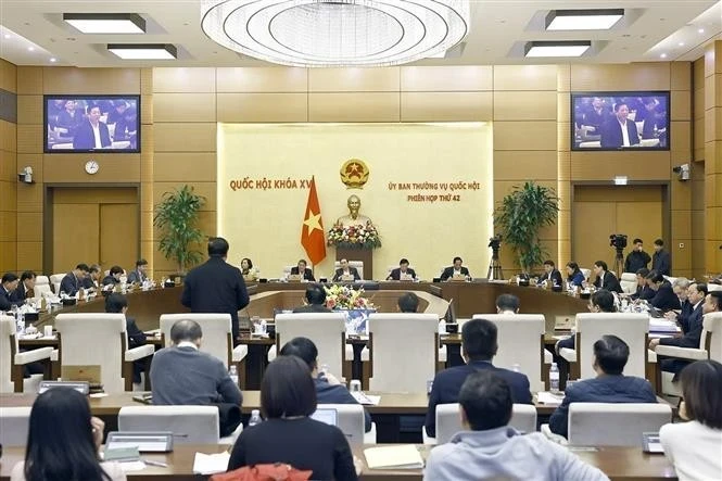 At the National Assembly Standing Committee's 42nd session. Photo: VNA 