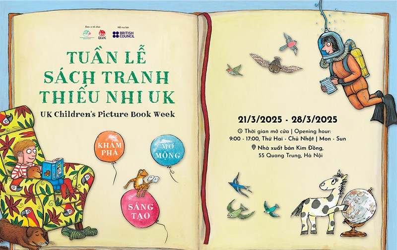 Poster introducing the UK Children's Picture Book Week. (Photo: Kim Dong Publishing House)