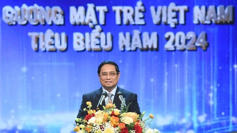 Prime Minister Pham Minh Chinh addresses the ceremony. (Photo: NDO) 