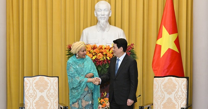President Luong Cuong and UN Deputy Secretary-General Amina J. Mohammed.