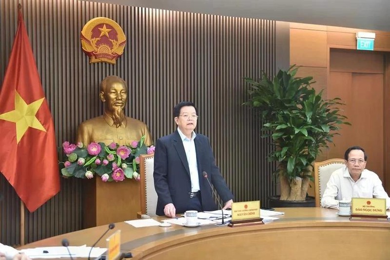 Deputy Prime Minister Mai Van Chinh speaks at the meeting to review preparations for Vesak 2025 in Hanoi on April 16. (Photo: VNA) 