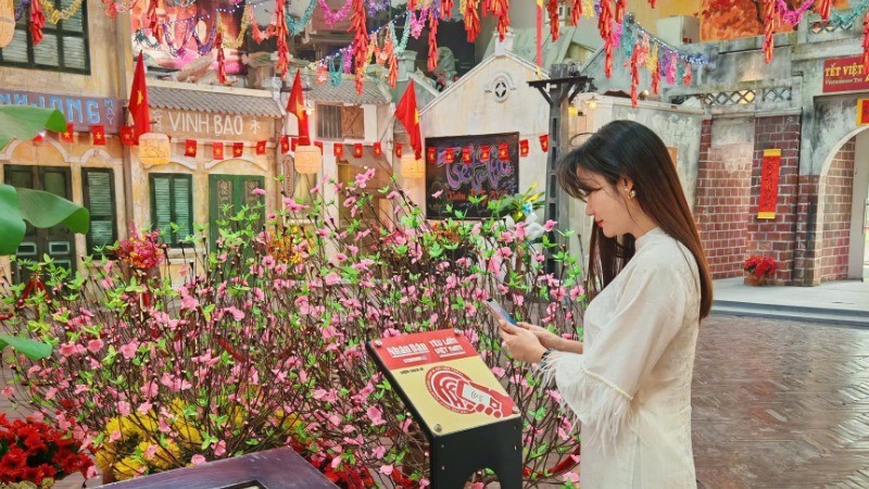 Tourists check-in via the NFC chip panel.