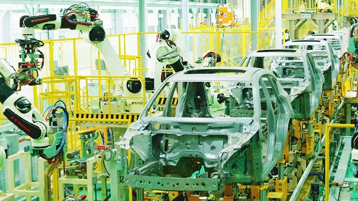 Automated welding line at Thaco Truong Hai Factory. (Photo: NGUYEN HAI)