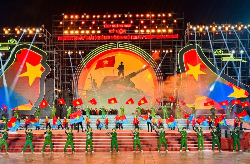 An art performance at the celebration.