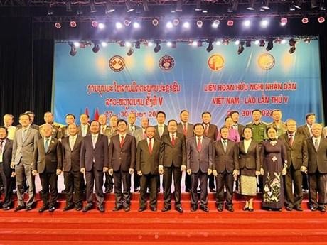 Delegates at the fifth Vietnam-Laos People Friendship Festival. (Photo: VNA)
