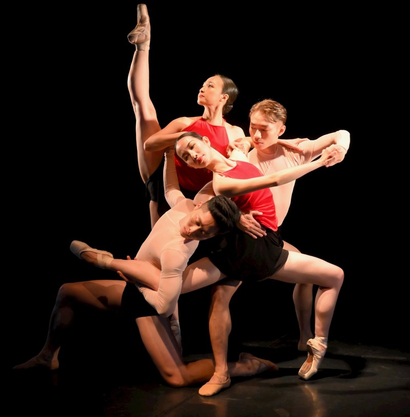 The paintings "Dong Ho" are "drawn" with a flexible ballet dance. (Photo courtesy of VNOB)