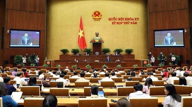 A discussion at the NA fifth session (Photo: VNA)