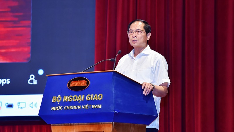 Foreign Minister Bui Thanh Son speaks at the seminar. (Photo: NDO)