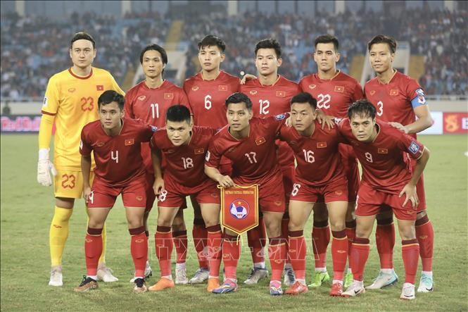 The Vietnamese men’s national football team wrap up the year 2023 with the first place in Southeast Asia. (Photo: VNA)