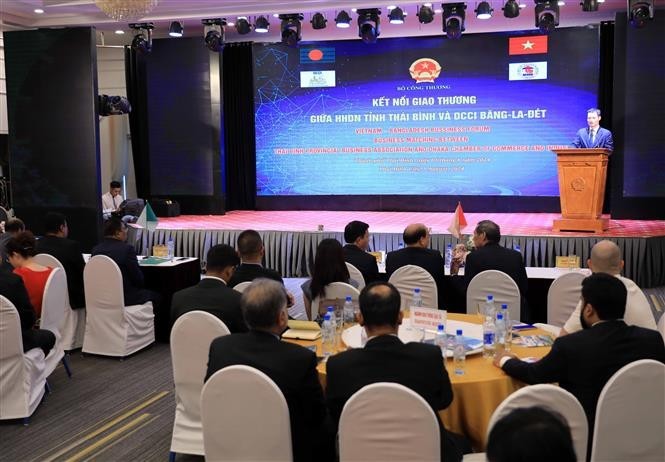 A conference connecting Bangladeshi and Thai Binh businesses is held in the northern province of Thai Binh on August 5. (Photo: VNA)