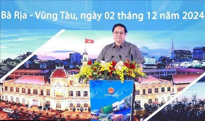 Prime Minister Pham Minh Chinh speaks at the 5th meeting of the Coordinating Council for the Southeast Region on December 2. (Photo: VNA)