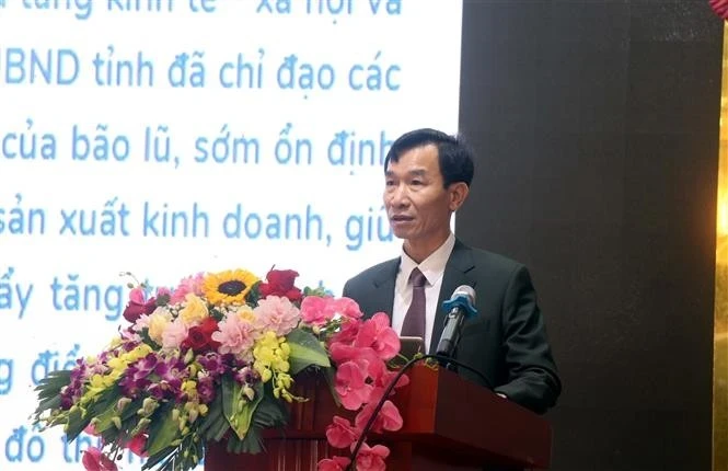 Director of Hung Yen province's Statistics Office Dao Trong Tuyen speaks at the press meeting on January 3. (Photo: VNA)