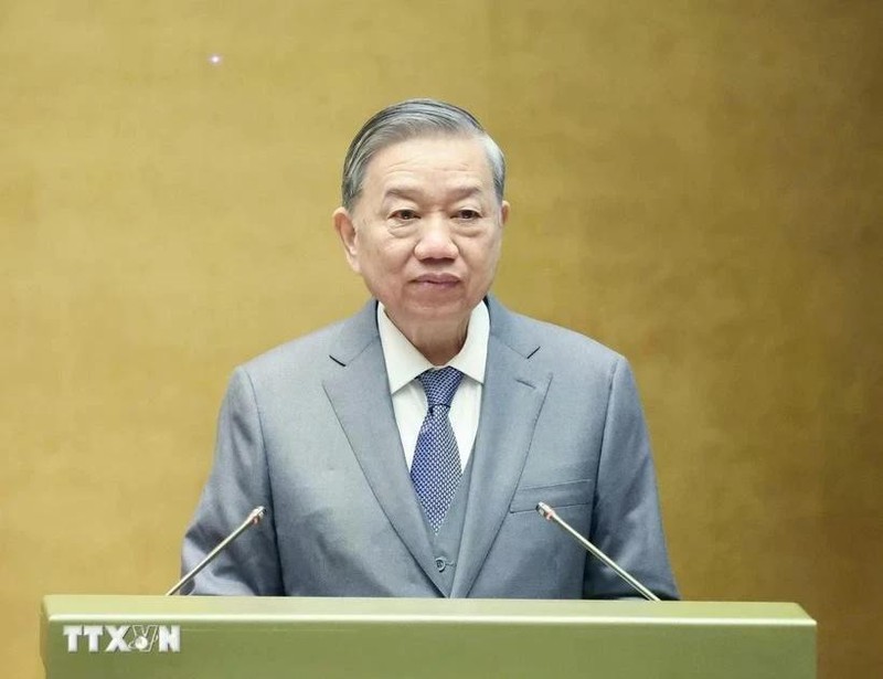 Party General Secretary To Lam speaks at the conference (Photo: VNA)