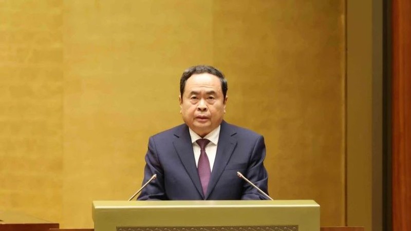 National Assembly Chairman Tran Thanh Man addresses the national conference on breakthroughs in developing science, technology, innovation, and national digital transformation on January 13. (Photo: VNA)