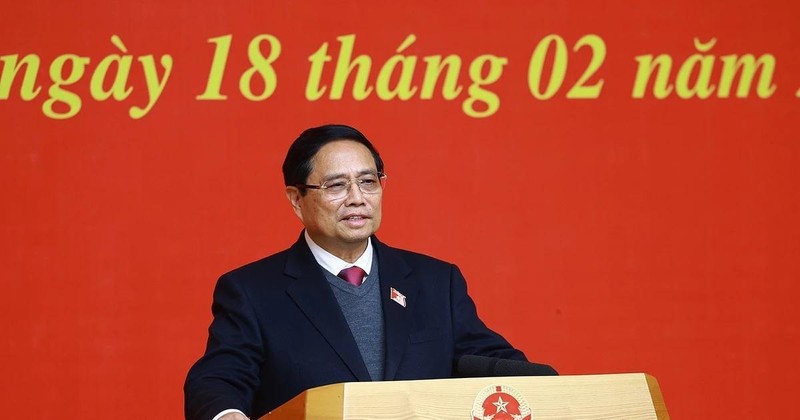 Prime Minister Pham Minh Chinh speaks at the conference (Photo: VNA)