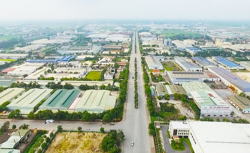 Dong Van Industrial Park, Duy Tien town has been filled.