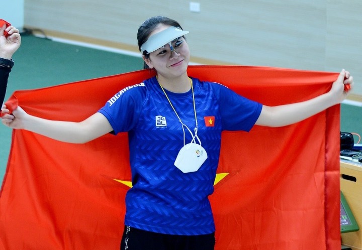 Markswoman Trinh Thu Vinh (Photo: VTC)