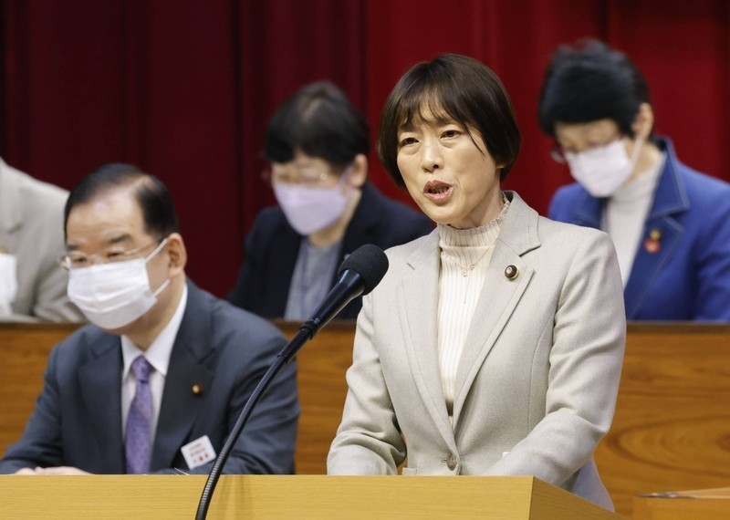 Tamura Tomoko was recently elected Chairwoman of the Presidium of the Japanese Communist Party (JCP) Central Committee for the 29th tenure. (Photo: Kyodo/The Japan Times)