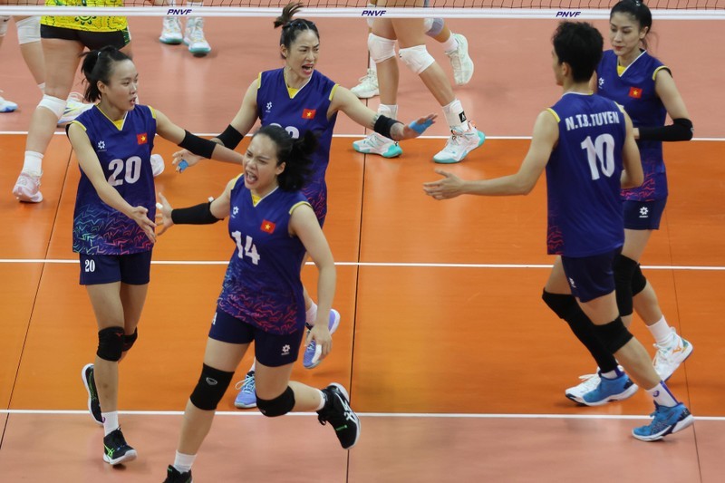 Vietnamese women's volleyball team advance to AVC Challenge Cup final (Photo: AVC)