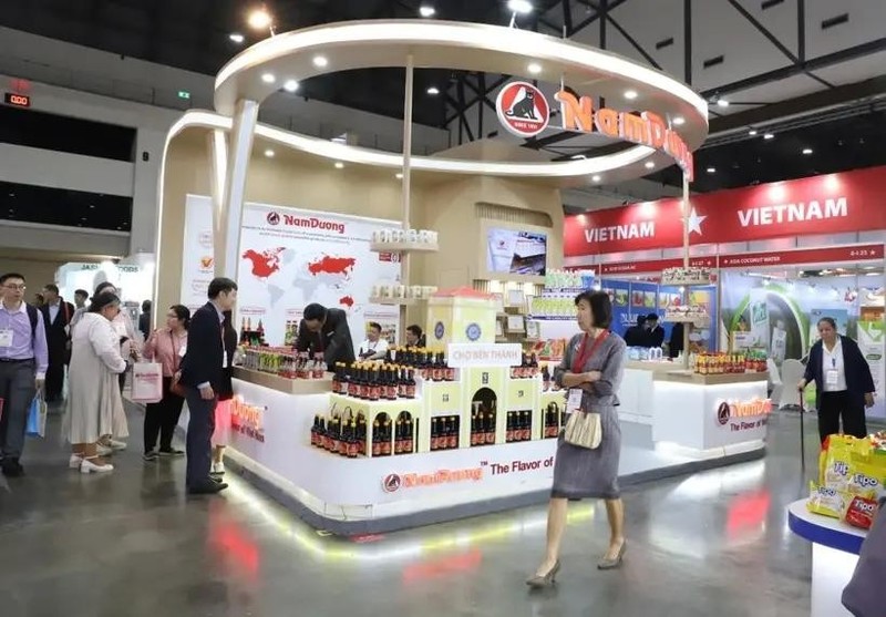 A Vietnamese booth at the THAIFEX – Anuga Asia 2024 in Thailand (Photo: VNA)