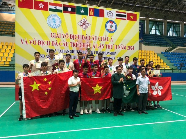 Vietnam retains champion title at second Asian Youth Shuttlecock Championships